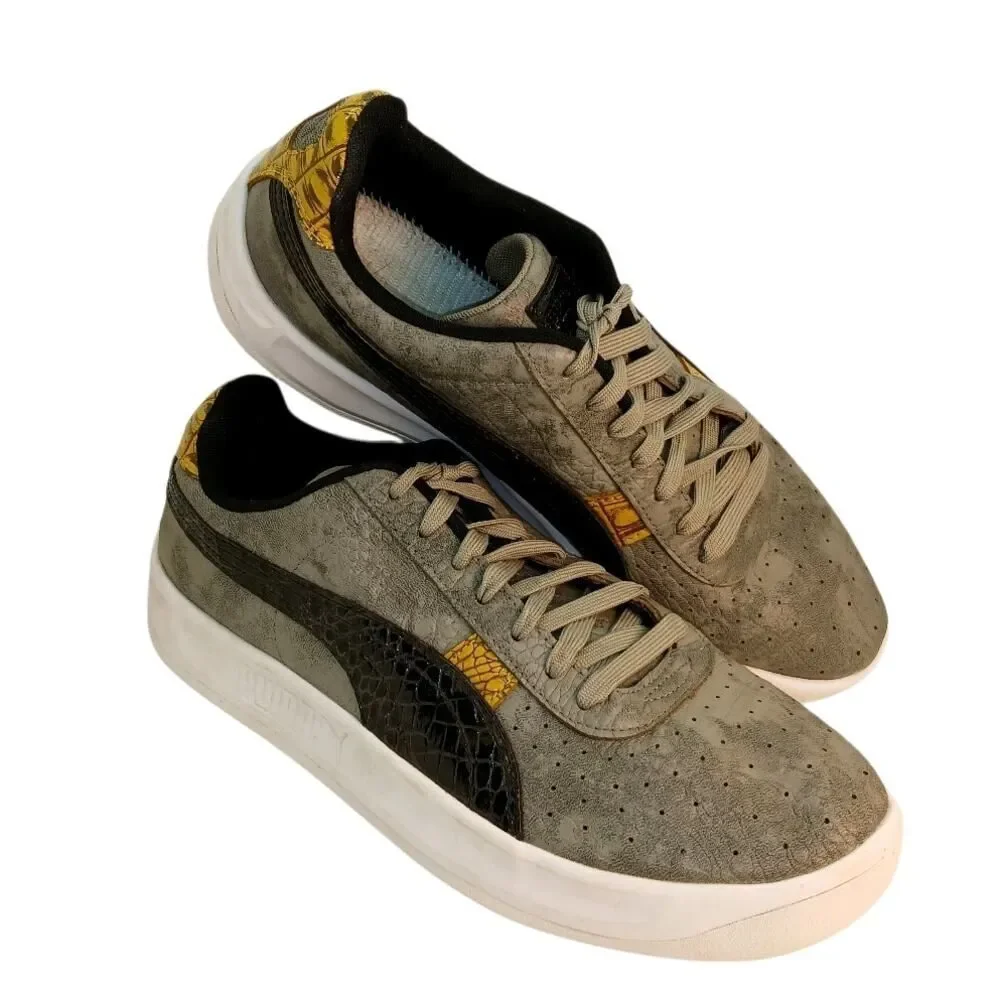 PUMA GV SPECIAL Men's Gray & Black Faux Crocodile Skin Sneakers - Size: 11